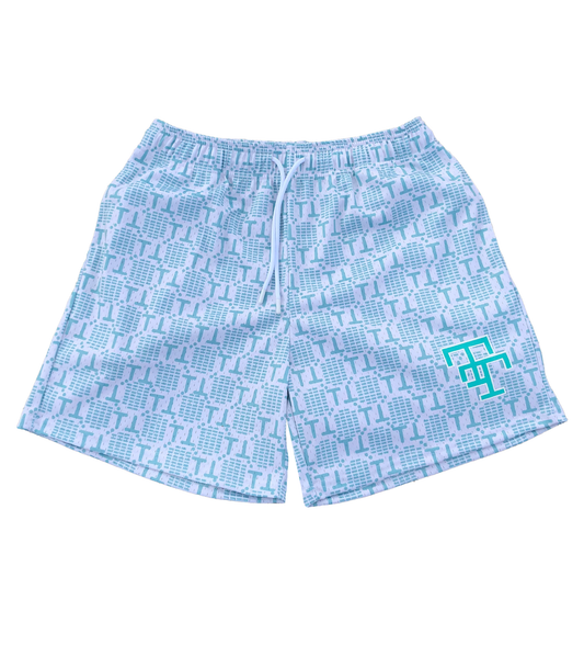 MINT MONOGRAM SHORTS